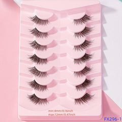 7 Pairs Half Eye Lashes Soft Faux Mink for Makeup and Cosplay
