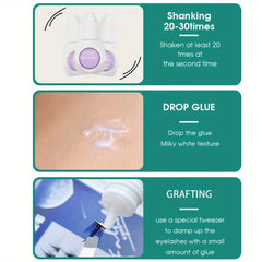 Self Adhesive False Eyelash Glue Long Lasting Clear Waterproof Lash Extension