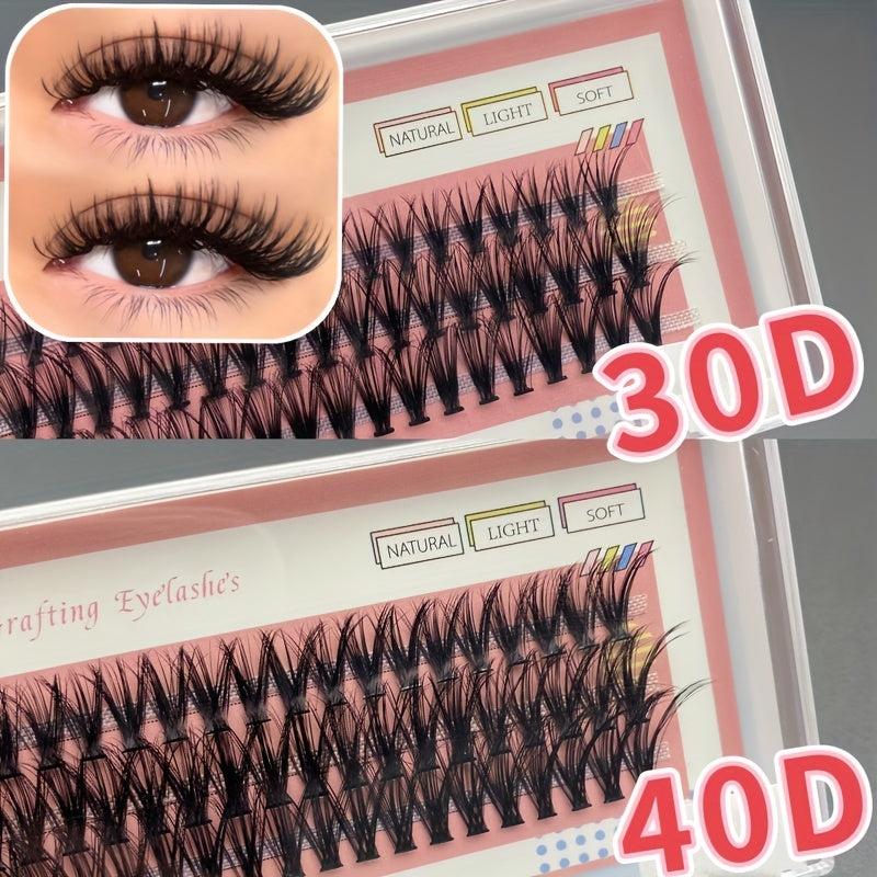 60 Cluster Lashes 30D 40D C Curl Mix 12 14 16mm Soft Natural False Eyelashes