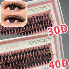 60 Cluster Lashes 30D 40D C Curl Mix 12 14 16mm Soft Natural False Eyelashes