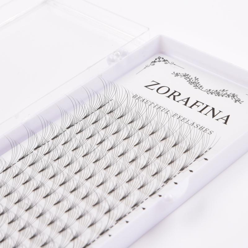 6D False Eyelashes C D Curl Premade Fans Clusters Extension Makeup
