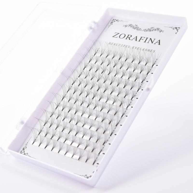 6D False Eyelashes C D Curl Premade Fans Clusters Extension Makeup