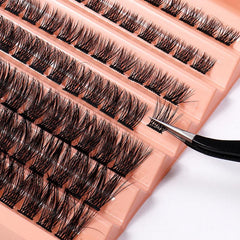 96Pcs Lash Clusters Individual Eyelash Extensions DIY Thin Band Soft Reusable