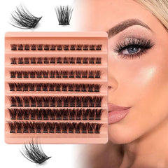 96Pcs Lash Clusters Individual Eyelash Extensions DIY Thin Band Soft Reusable