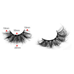 5 Pairs 25mm 8D Mink Lashes Bulk Fluffy Natural False Eyelashes