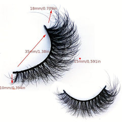 10 Pairs 3D Faux Mink Hair False Eyelashes Natural Messy Fluffy Lashes