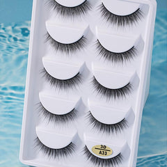 5 Pairs 3D Mink Eyelashes Fluffy Natural Wispy Cat Eye Faux Lashes
