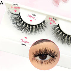 5 Pairs Cat Eye Sexy Eye Faux Mink False Eyelashes