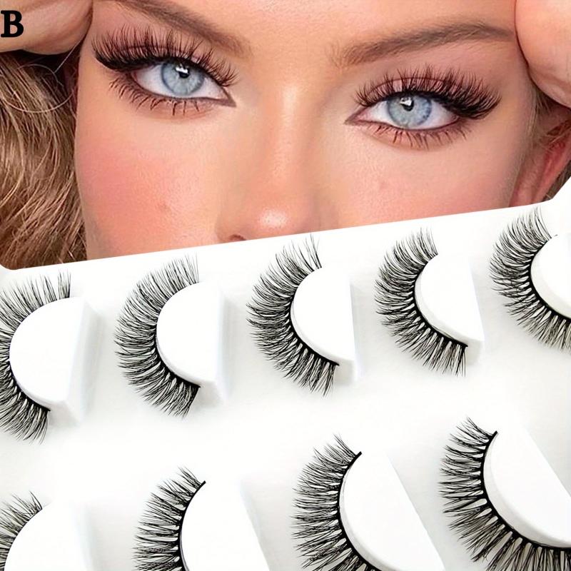 5 Pairs Cat Eye Sexy Eye Faux Mink False Eyelashes
