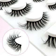 5 Pairs Cat Eye Sexy Eye Faux Mink False Eyelashes