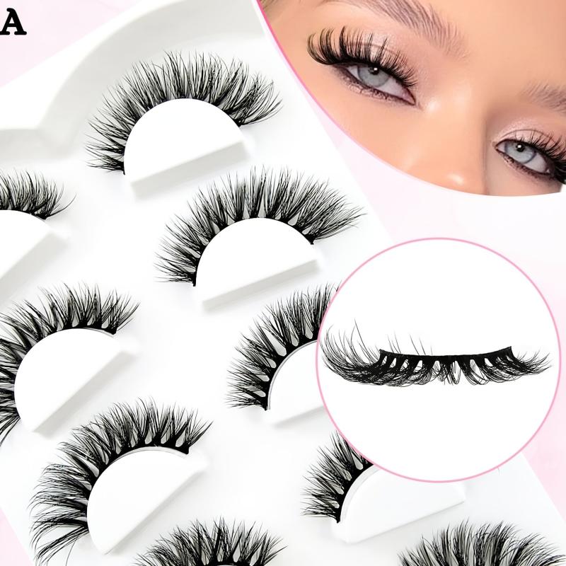 5 Pairs Cat Eye Sexy Eye Faux Mink False Eyelashes