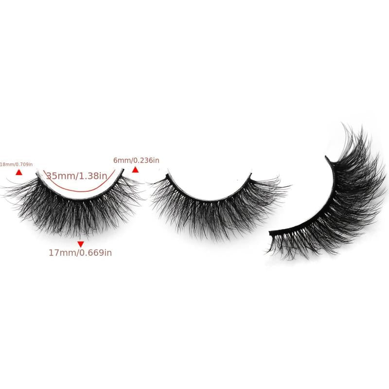 7 Pairs Thick Curl Fluffy False Eyelashes Daily Voluminous Cross Style