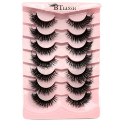 7 Pairs Thick Curl Fluffy False Eyelashes Daily Voluminous Cross Style