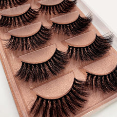 5 Pairs Fluffy False Eyelashes with Glitter - Perfect Gift for Women and Girls