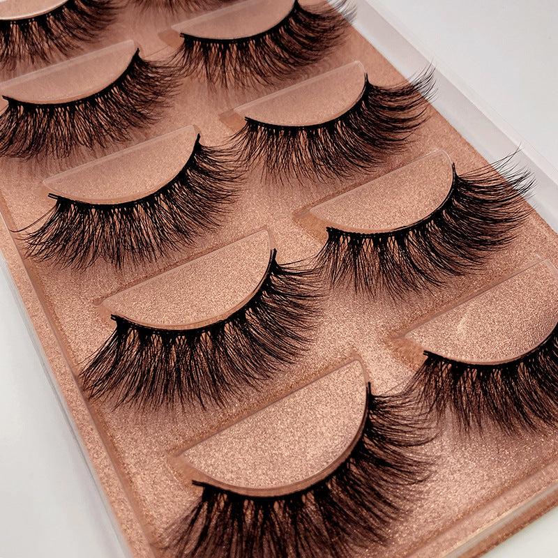 5 Pairs Fluffy False Eyelashes with Glitter - Perfect Gift for Women and Girls