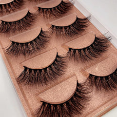 5 Pairs Fluffy False Eyelashes with Glitter - Perfect Gift for Women and Girls