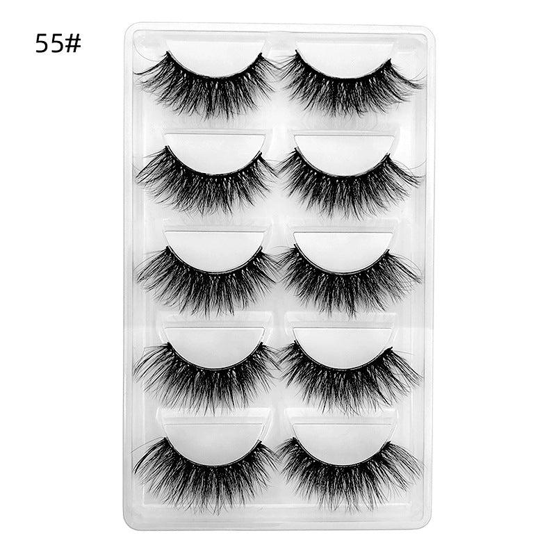 5 Pairs Fluffy False Eyelashes with Glitter - Perfect Gift for Women and Girls