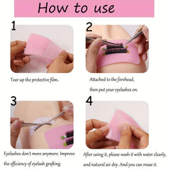 Silicone Eyelash Extension Pad Forehead Sticker False Lashes