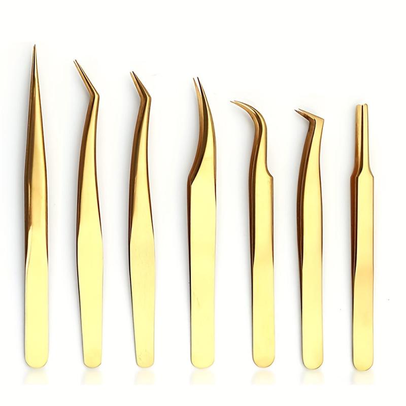 Stainless Steel Eyelash Extension Tweezers Set Volume Lash Extensions