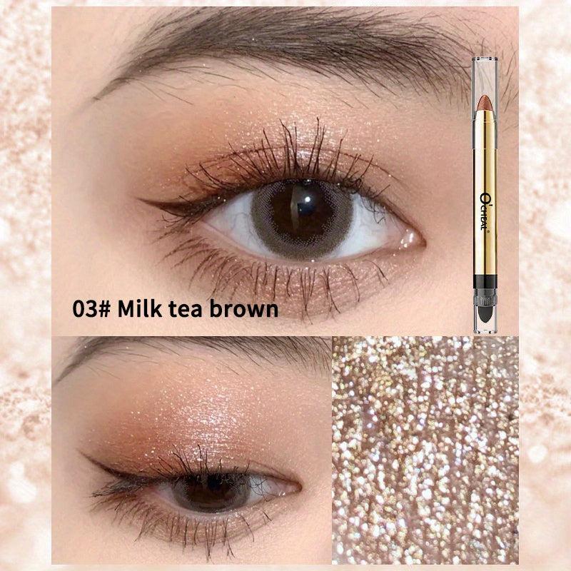 Double Headed Eyeshadow Pen Waterproof Glitter Stick
