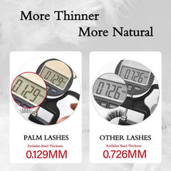 Natural Look Short False Eyelashes Clear Band
