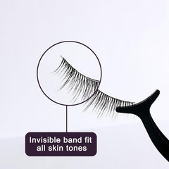 Natural Look Short False Eyelashes Clear Band