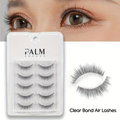 Natural Look Short False Eyelashes Clear Band