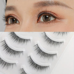 Natural Look Short False Eyelashes Clear Band