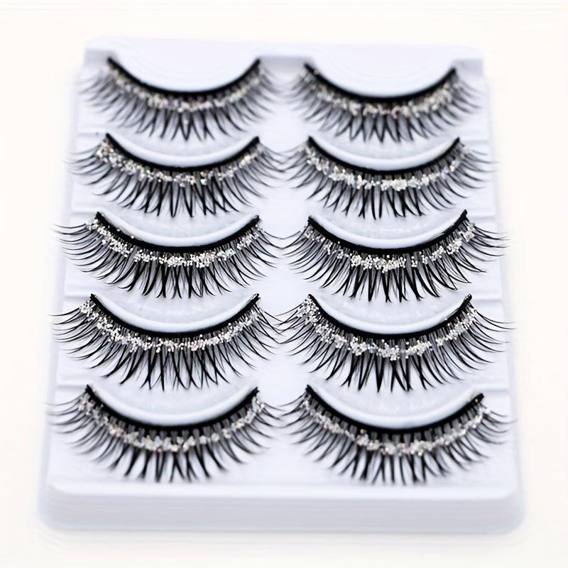 Glitter Sequins False Eyelashes for Dance and Stage Performance