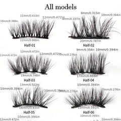 4 Pairs Thick Natural Half Eye Lashes Faux Mink False Eyelashes