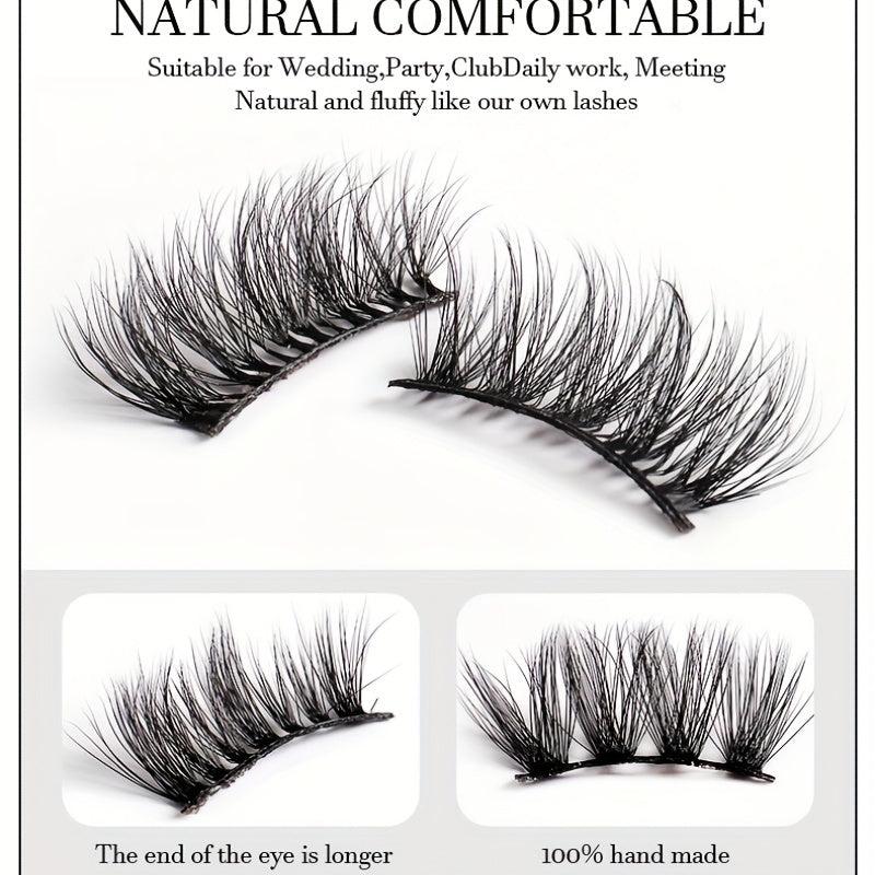 4 Pairs Thick Natural Half Eye Lashes Faux Mink False Eyelashes