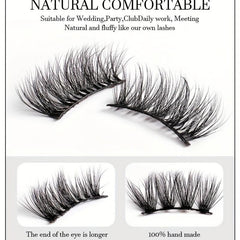 4 Pairs Thick Natural Half Eye Lashes Faux Mink False Eyelashes
