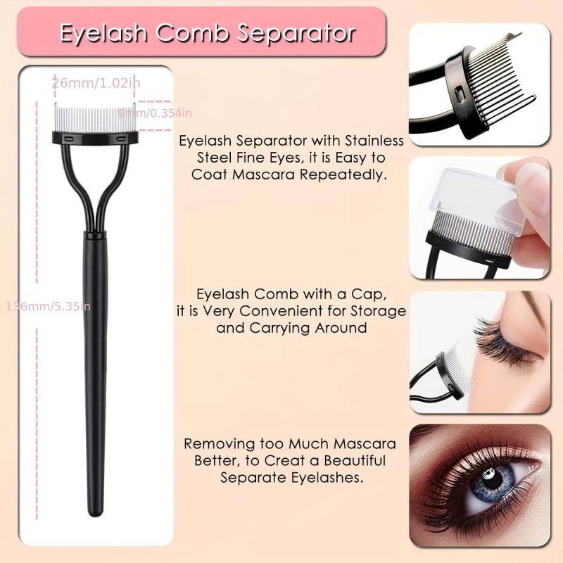 3PCS Eye Makeup Tools Set Eyebrow & Eyelash Brushes Professional Mascara Brushes