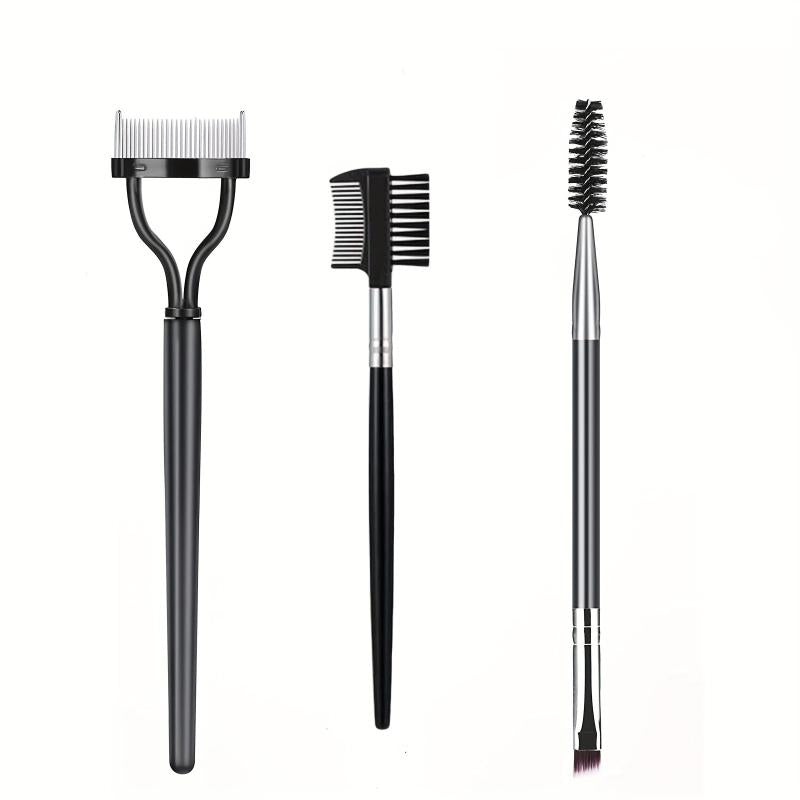 3PCS Eye Makeup Tools Set Eyebrow & Eyelash Brushes Professional Mascara Brushes