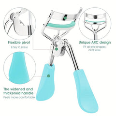 Eyelash Curler with 10 Refills for Perfectly Curled Lashes