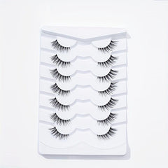 7 Pairs Reusable Fishtail Style False Eyelashes 15mm Lash Extension