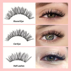 200pcs DIY Wispy Lashes 9-16mm D Curling Clusters Extension