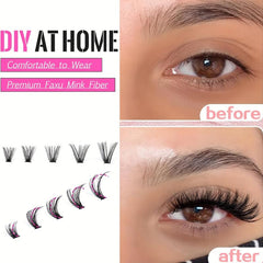 200pcs DIY Wispy Lashes 9-16mm D Curling Clusters Extension