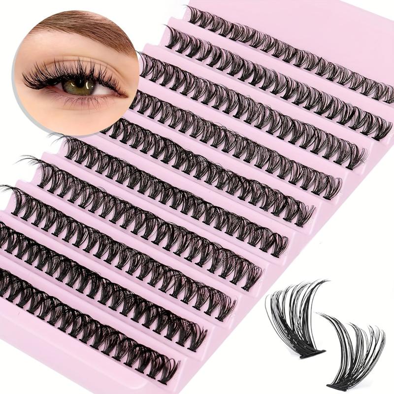 200pcs DIY Wispy Lashes 9-16mm D Curling Clusters Extension
