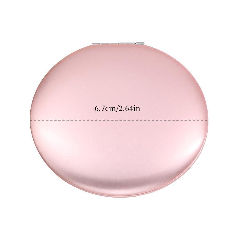 Metal Foldable Makeup Mirror Double Sided Compact Cosmetic Mirror