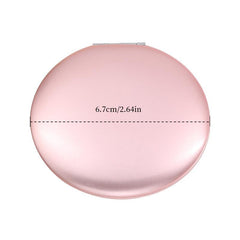 Metal Foldable Makeup Mirror Double Sided Compact Cosmetic Mirror