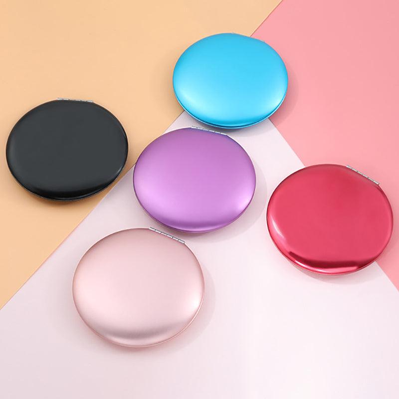 Metal Foldable Makeup Mirror Double Sided Compact Cosmetic Mirror
