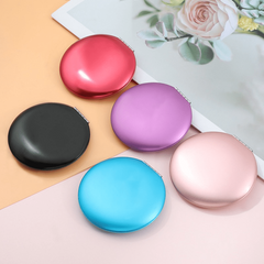 Metal Foldable Makeup Mirror Double Sided Compact Cosmetic Mirror