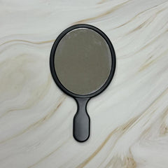 Oval Hand Makeup Mirror Portable Handle Beauty Mirror Single Side Makeup Mirror