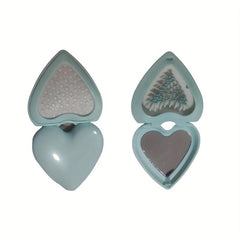 Heart Shape Foldable Hairbrush Mirror Portable Comb