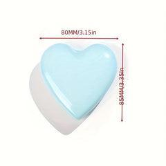 Heart Shape Foldable Hairbrush Mirror Portable Comb