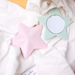Handheld Mirror for Makeup and Travel with Keychain Holder