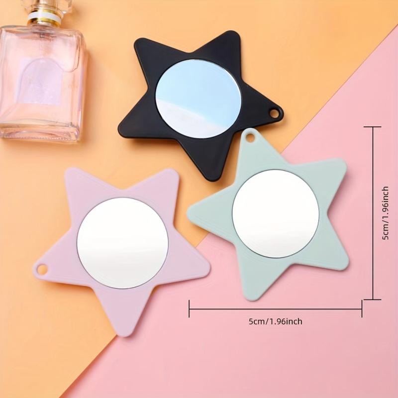 Handheld Mirror for Makeup and Travel with Keychain Holder