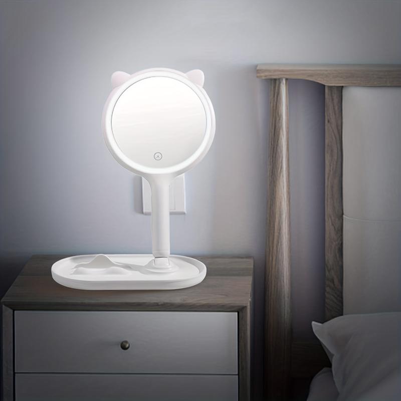 LED Makeup Mirror with 5X Magnifying Double Side Touch Control USB