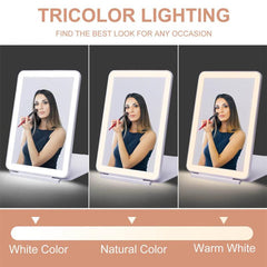 LED Makeup Mirror With 80 LED Lights Travel Touch Screen Cosmetic Mirror